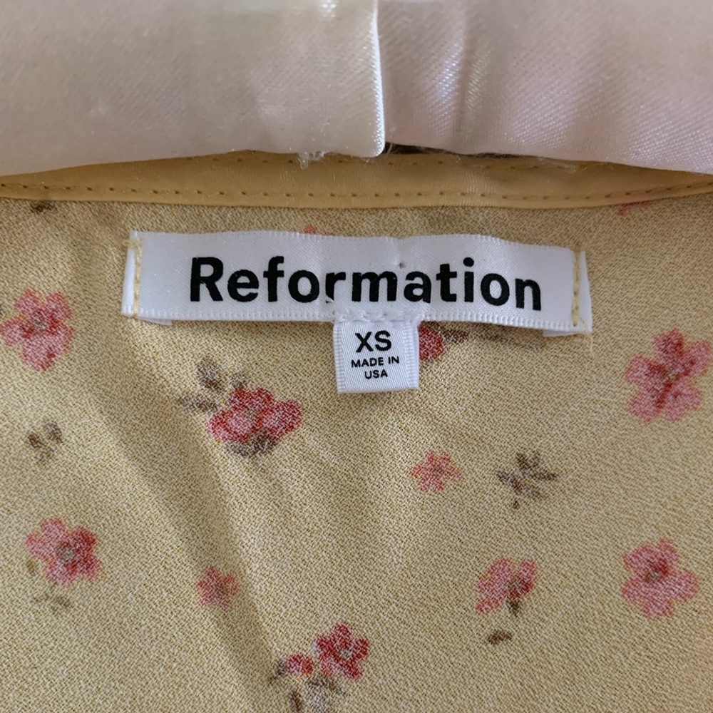 Reformation Calix Floral Print Minidress size XS EUC - Picture 6 of 11